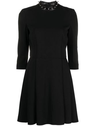 Moschino Abito corto con borchie - Nero