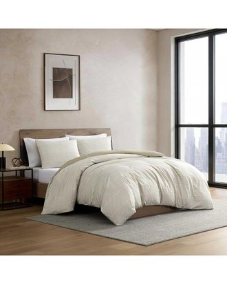 Kenneth Cole Textured Stripe Duvet Set