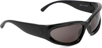 Balenciaga Black Swift Oval Sunglasses-Donna