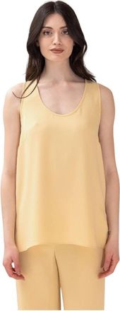 P.A.R.O.S.H. Panty Top - Dames - Tops zonder mouwen - Geel - XL - Polyester - Tops
