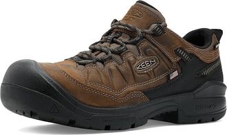 Keen Targhee IV Waterproof Work Shoes (Carbon Toe) Mens Work Boots Dark Earth/Black : 10.5 D - Medium, Leather