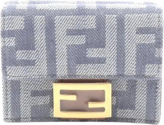Fendi Pre-owned Wallets, female, Gray, Size: ONE SIZE Pre-owned Canvas Wallet