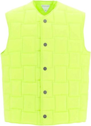 Bottega Veneta Gewatteerd Geperforeerd Vest - Heren - Bodywarmers - Groen - M - Jassen