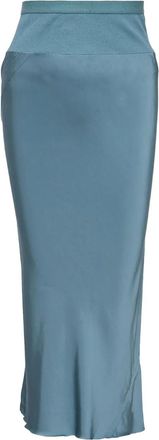 Rick Owens ribbed-waist bias-cut midi skirt - women - Viscose/Nylon/Acetate/Cotton - 38 - Blue