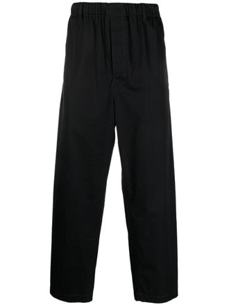 Christophe Lemaire elasticated-waist wide-leg trousers - Black