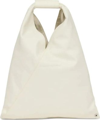 Maison Margiela Kleine Japanse handtas - Dames - Tassen - Beige - Maat: ONE Size Zijde