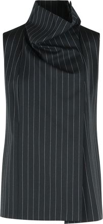 Sportmax Albata Sleeveless Black Wool Top
