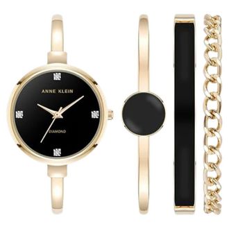 Anne Klein Classic Black Dial Ladies Watch AK-5142BKST