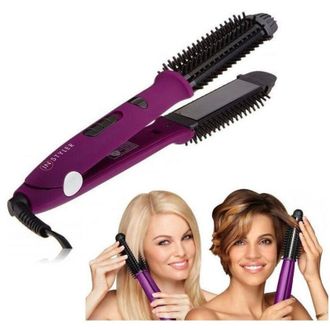 Trade Shop Trade Shop - Cepille El Cabello Liso De La Placa El&eacute;ctrica Crea Ondas Rizadas I&oacute;nico 2 En 1 Styler