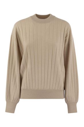 Brunello Cucinelli Kasjmier V-hals Trui met Ketting