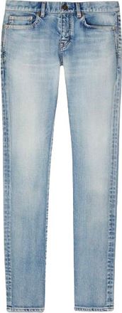 Saint Laurent Washed Denim Distressed Skinny Jeans Size 24/61