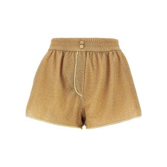 Os&eacute;ree Lumi&egrave;re lurex jersey shorts Woman M