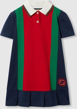 Gucci Kids - Web Cotton Dress, Blue