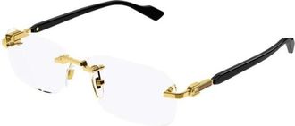 Gucci Gg 1221O Optisch montuur - Heren - Brillen - Geel - 56 MM - Accessoires