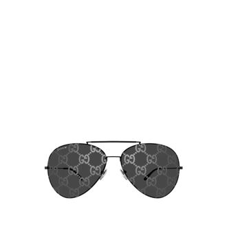 Gucci Sunglasses, male, Black, Size: 65 MM Pilot Frame Sunglasses