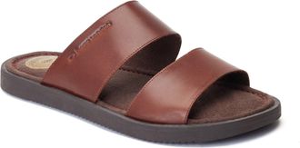 Base London Maven Leren Heren Sandalen In Gebrand Bruin