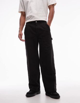 AllSaints Dunstan - Pantaloni in tessuto a coste marrone-Nero