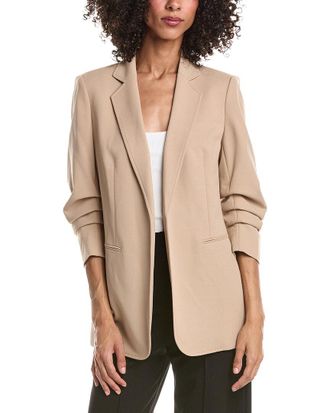 Anne Klein Scrunch Sleeve Open Jacket