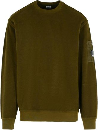 C.P. Company Sweatshirts Crew Neck in Brushed Emerized Diagonal Fleece
