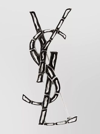 Saint Laurent crocodile-effect brooch