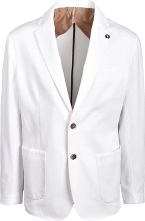 Laboratori Italiani White Cotton Polyamide Elastane Jacket