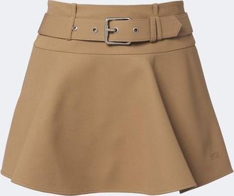 Loewe Minifalda Double L de algod&oacute;n con cintur&oacute;n