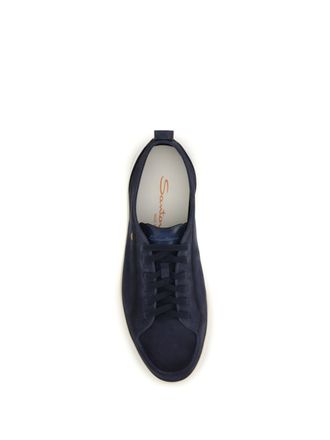 Santoni Mens Sneakers Montecarlo Blue Trainers