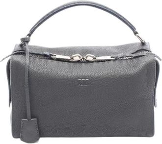 Fendi Pre-owned Selleria Rey Leather Handbag - Dames - Vintage Handtas - Grijs - ONE Size - Leer - Vintage