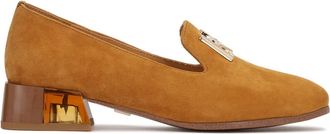 Kazar Su&egrave;de schoenen met een opvallende hak - Dames - Pumps - Bruin - 41 EU - Su&egrave;de - Schoenen