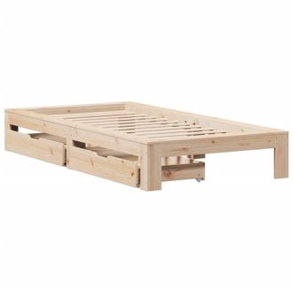 vidaXL Vidaxl - Estructura De Cama Sin Colch&oacute;n Madera Maciza De Pino 90x190 Cm
