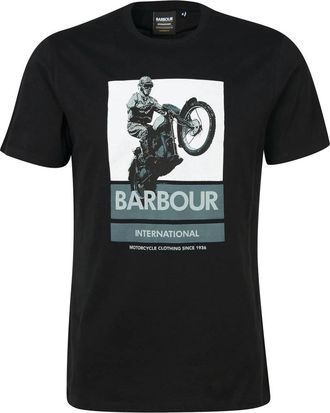 Barbour Archie T-Shirt - Heren - T-shirts - Zwart - XL - Katoen - Tops