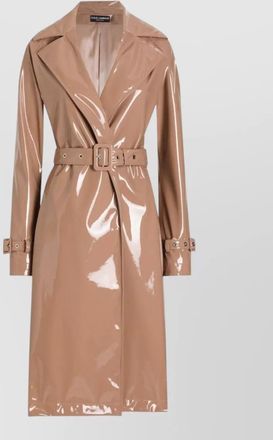 Dolce & Gabbana coat belted waist long sleeves nylon silk