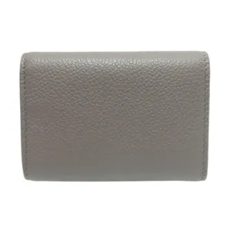 Saint Laurent Gray Leather Wallet (Tri-Fold) (Pre-Owned)