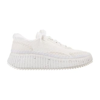 Chlo&eacute; Sneakers, female, White, Size: 10 US White Sneakers with Nylon Webbing