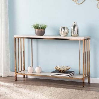 SEI Brexlyn Faux Stone Console Table