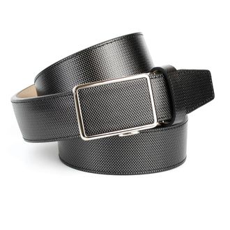 Anthoni Crown Lederg&uuml;rtel ANTHONI CROWN, Herren, Gr. 85, grau, Leder, gemustert, G&uuml;rtel Lederg&uuml;rtel, mit gl&auml;nzender Oberfl&auml;che