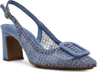 Anne Klein Belinda Lace Embroidered Slingback Pump in Blue at Nordstrom Rack, Size 6.5