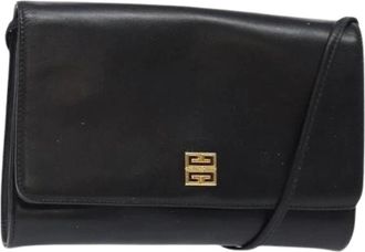 Givenchy Pre-owned Cross Body Bags, female, Black, Size: ONE SIZE Pre-owned Leather Shoulder Bag