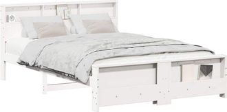 vidaXL Vidaxl - Estructura De Cama Blanco 150 X 200 Cm Madera Maciza De Pino