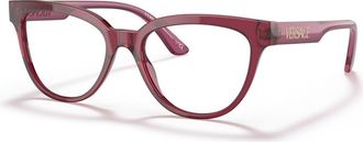 Versace 54mm Cat Eye optical glasses in Red at Nordstrom