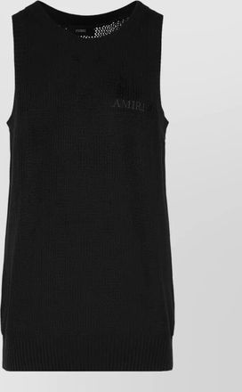 Amiri knit mesh cotton tank top ribbed