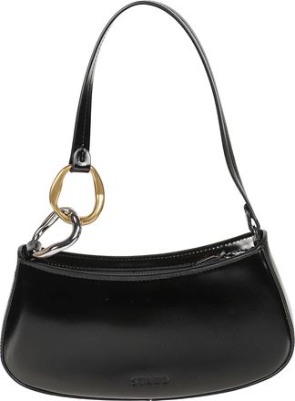 Staud Ollie Black Leather Shoulder Bag