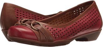 COMFORTIVA Posie Laser Softspots Womens Shoes Chili Red/Teak : 6.5 WW (EE), Leather