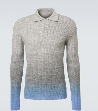 ERL Gradient mohair-blend polo sweater