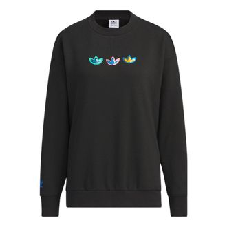 adidas (WMNS) adidas Originals V-Day Crew Sweatshirts Black IK8661