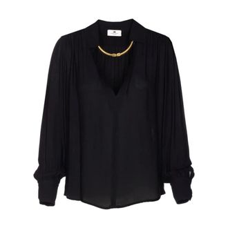Elisabetta Franchi Blouses, female, Black, Size: XS Blouses