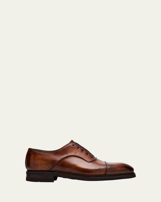 Bontoni Mens Amedeo Rubber-Sole Leather Oxfords