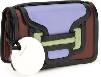 Pierre Hardy Womens Alpha Shoulder Bag Lamb Carmine Multi Black Calf Leather Bos Taurus