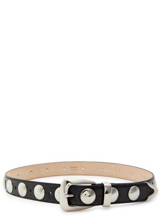 Khaite Benny Studded Leather Belt - Black - 90 (UK 14 / XL)