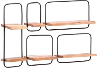 vidaXL Wall Shelves 5 pcs Solid Wood Acacia Vidaxl